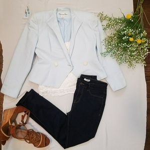 Rare VTG Christian Dior Blue Blazer